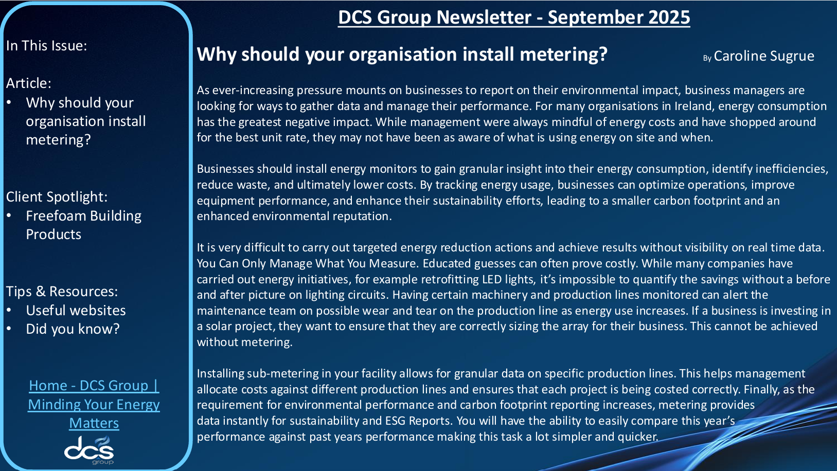 Newsletter screenshot